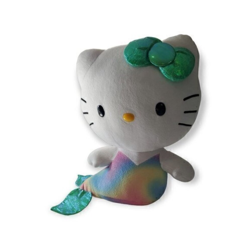 TY Sanrio Beanie Babies Hello Kitty Rainbow Mermaid 12" Plush Stuffed Animal Toy